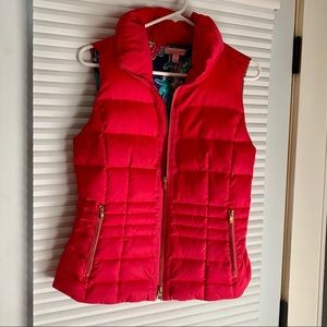 Lilly Pulitzer Puffer Vest, size medium.